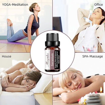 Geranium Essential Oil for Diffuser for Home Kids Women Candle Soap Making DIY -10ml MiyukiBuy Supplements Australia