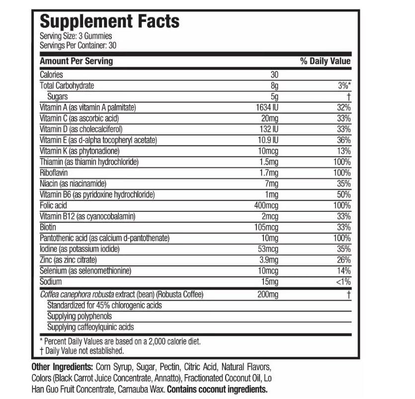 Hydroxycut Caffeine-Free Gummy for Women & Men 15 Essential Vitamins HydroxycutBuy Supplements Australia