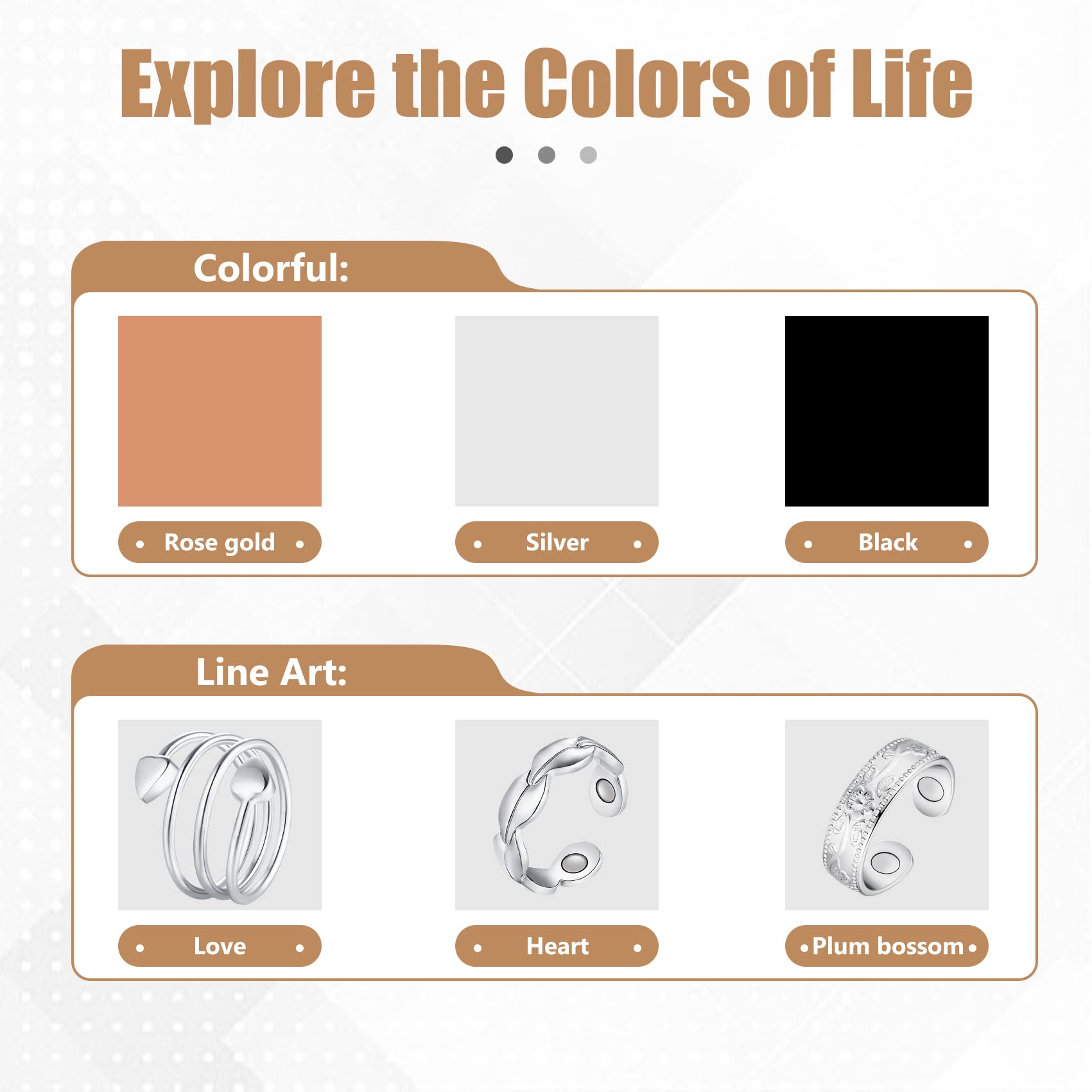Jecanori Copper Rings for Women,Magnetic Ring Adjustable Love Heart Copper Rings JecanoriBuy Supplements Australia