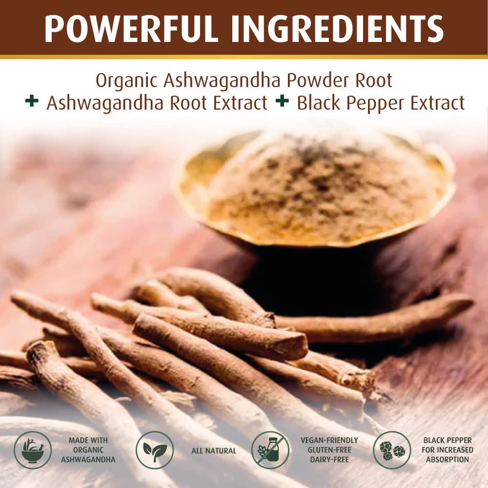 PRATIC LINE Ashwagandha Capsules 3,000 mg - 120 Vegan Cap Made with Organic PRATIC LINEBuy Supplements Australia