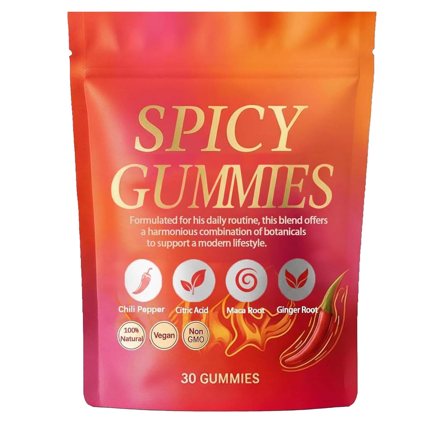 Spicy Square Gummy, Hot Peach Gummies – Natural Chili Flavor, 30 Gummies VoererhBuy Supplements Australia