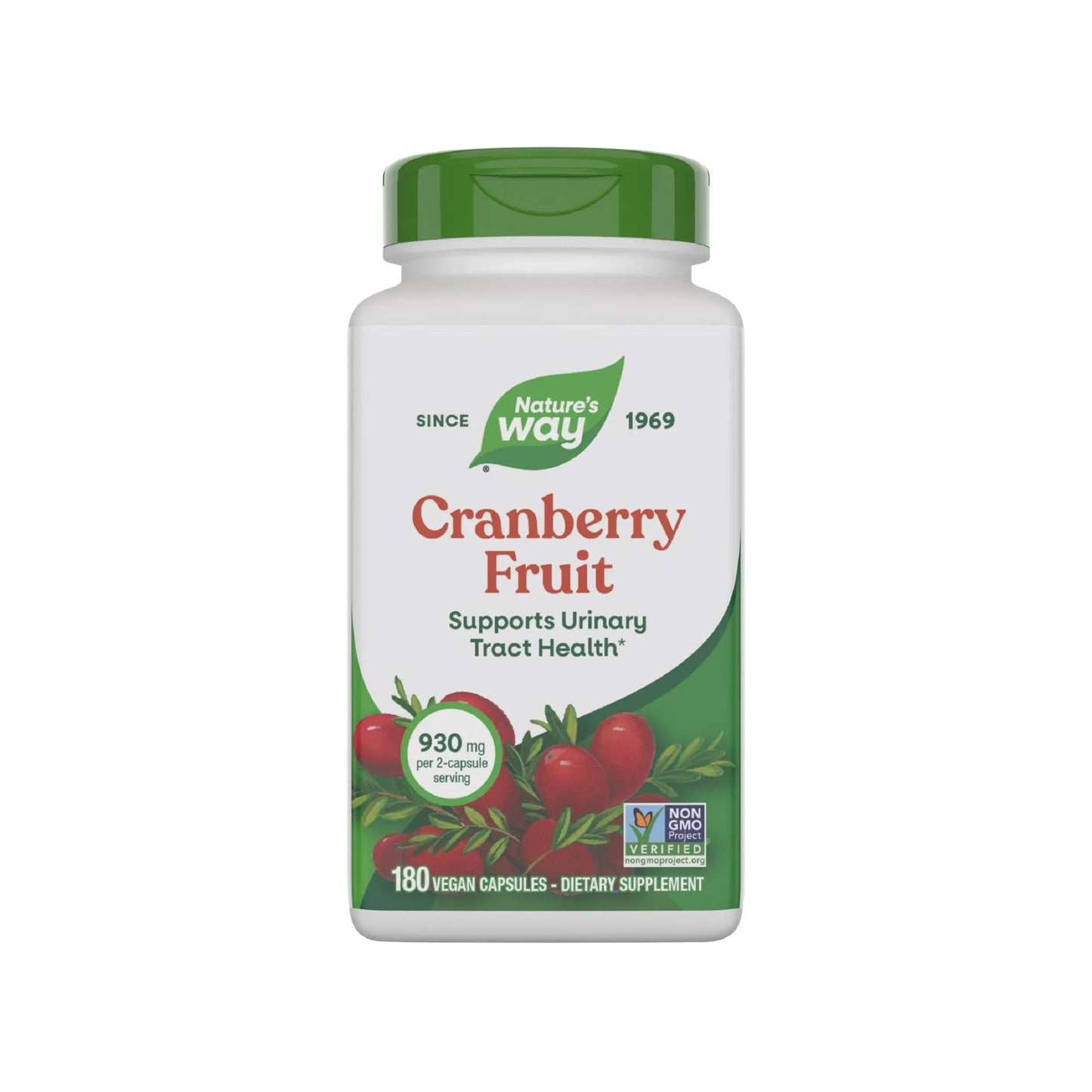 Nature's Way Cranberry Fruit, Cranberry Supplements, Supports Urinary Tract Health*, 930 mg per 2-Capsule Serving, 180 Capsules (Packaging May Vary) Nature's WayBuy Supplements Australia