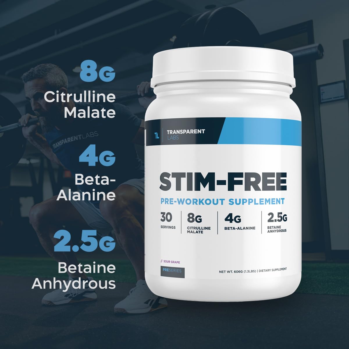 Transparent Labs Stim-Free Pre-Workout - Caffeine & Stim Free Pre Workout Powder Transparent LabsBuy Supplements Australia