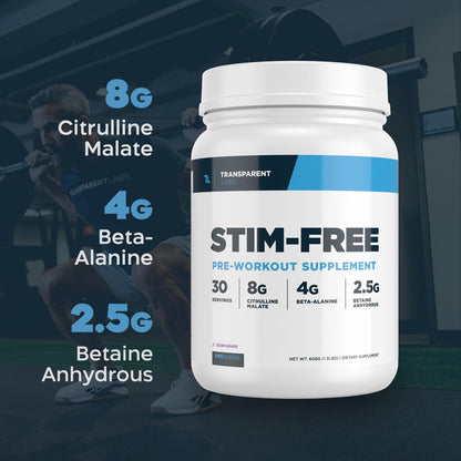 Transparent Labs Stim-Free Pre-Workout - Caffeine & Stim Free Pre Workout Powder Transparent LabsBuy Supplements Australia