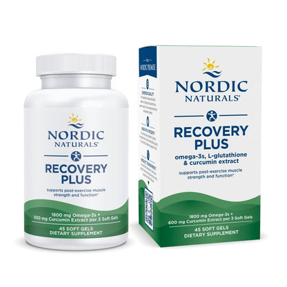 Nordic Naturals Recovery Plus, Unflavored - 45 Soft Gels - 1800 mg Omega-3 Fish Oil - 600 mg Longvida Optimized Curcumin - Cellular Health & Recovery - Post-Exercise Muscle Support - 15 Servings Nordic NaturalsBuy Supplements Australia
