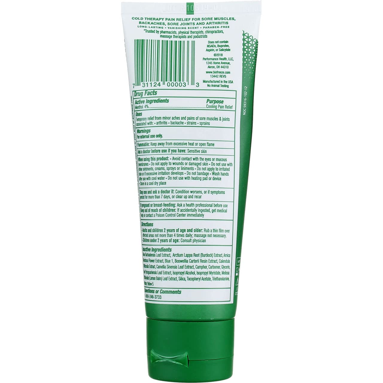 Biofrezze Gel Pain Relieving 3z BiofreezeBuy Supplements Australia
