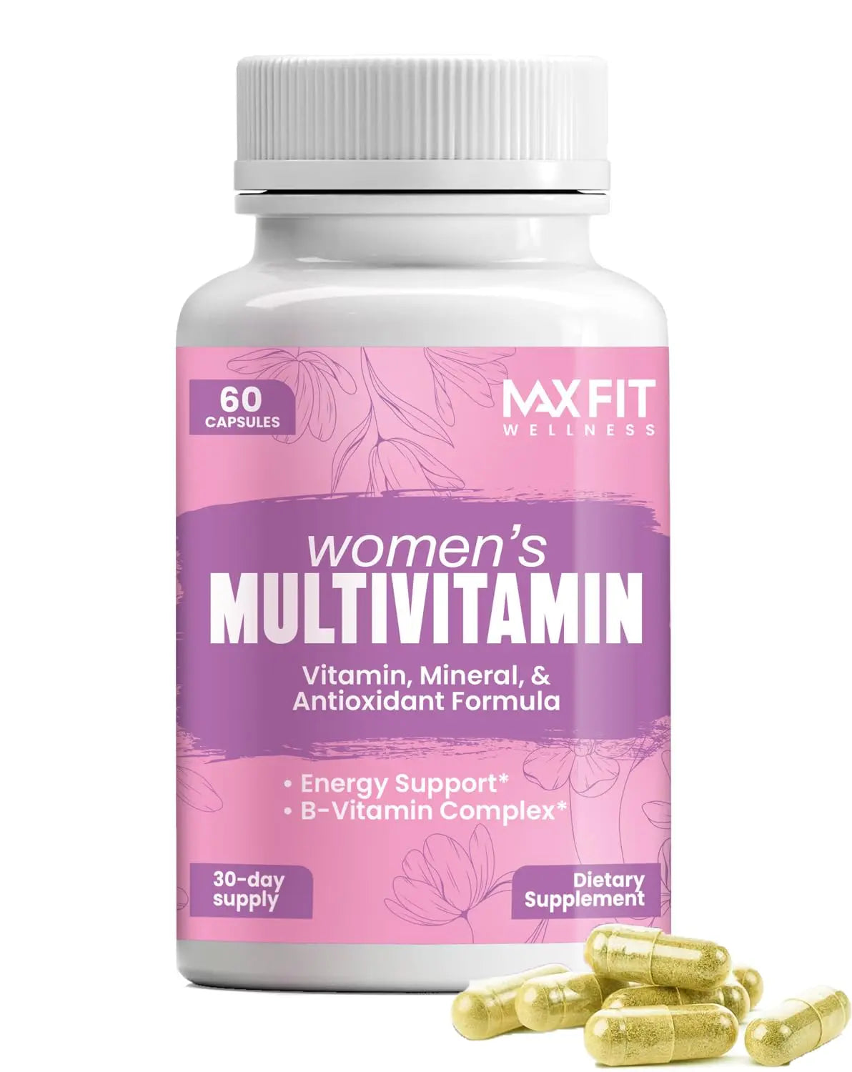Women's Multivitamin – Complete Multivitamin for Women 50+ with Essential Vitamins A, B, C, D, E, Calcium & Iron – Supports Energy MAX FIT