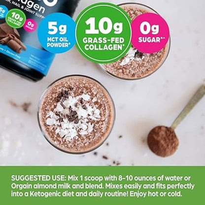 Orgain Keto Collagen Protein Powder, Chocolate - 10g Grass Fed Hydrolyzed Collagen OrgainBuy Supplements Australia