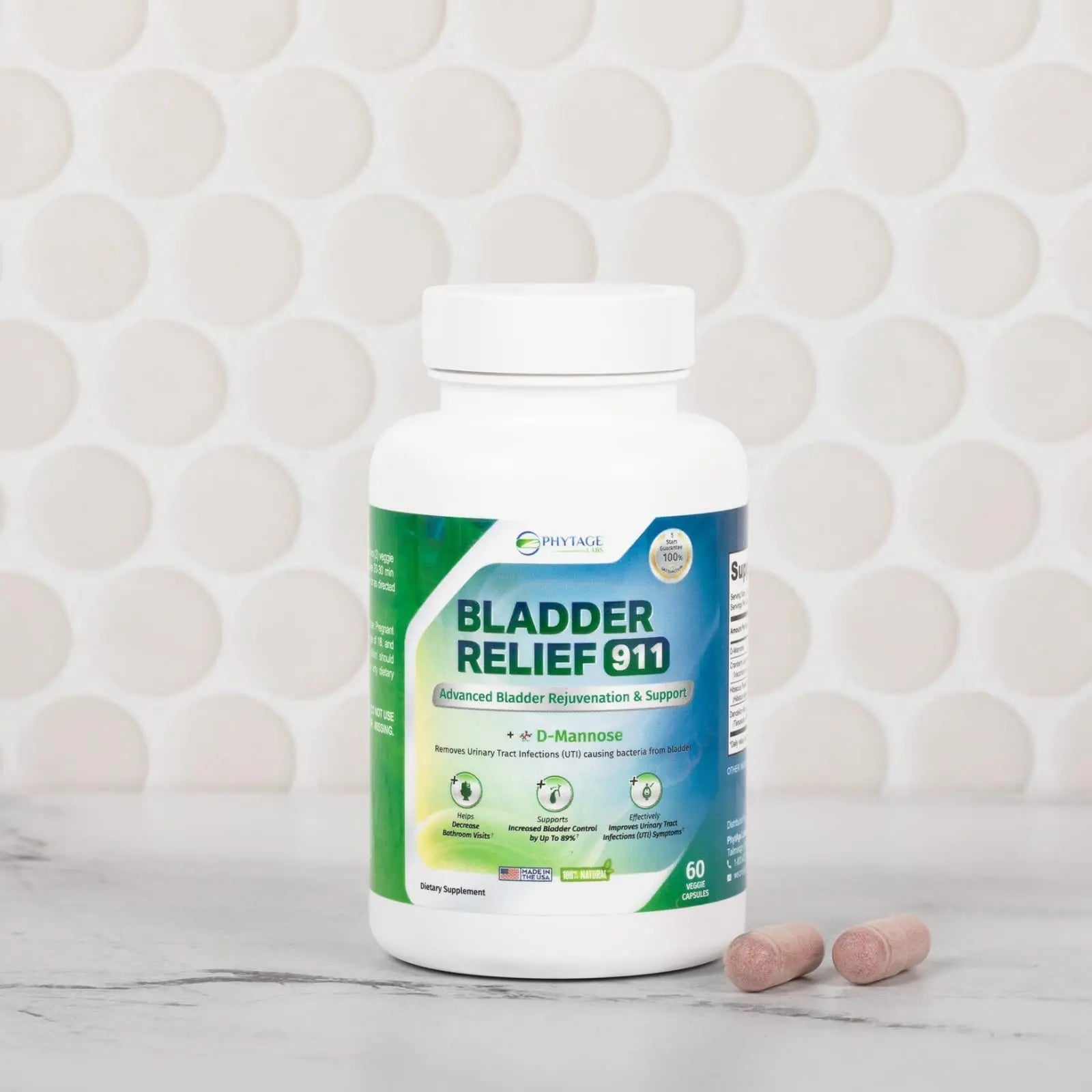 Phytage Labs Bladder Relief 911 Detoxifying Strength - for Men and Women Provides Bladder Support, 60 Veggie Capsules - 2 Pack Phytage LabsBuy Supplements Australia
