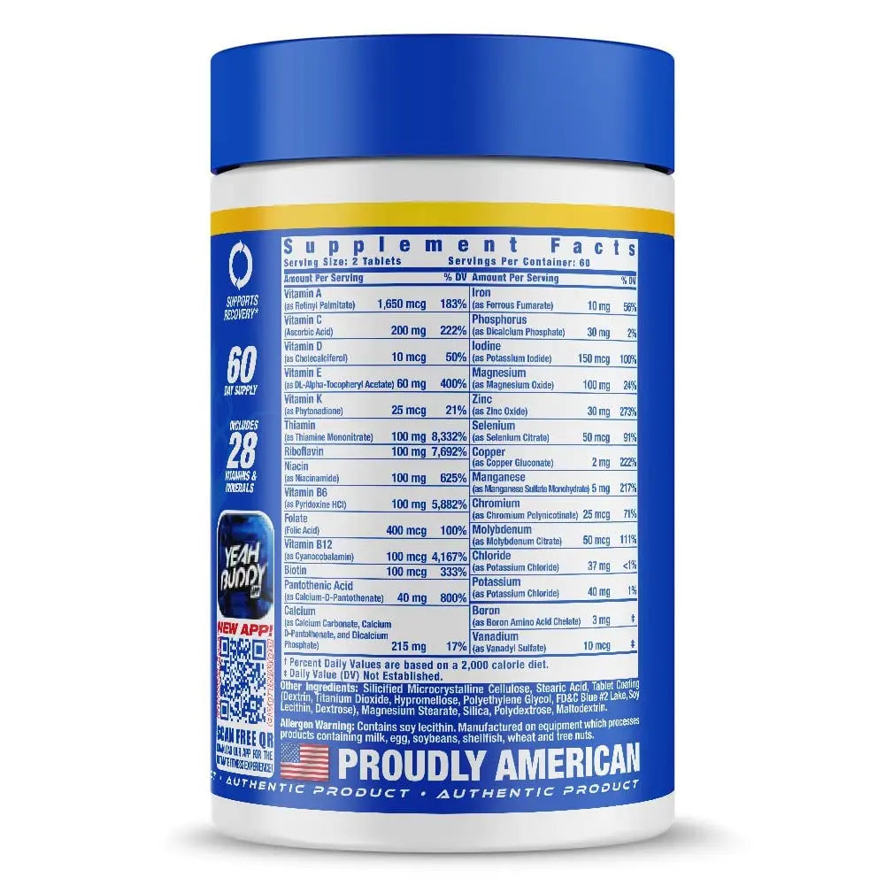 Ronnie Coleman Signature Series Vita XS Multivitamin for Men and Women, Daily Nutritional Support with B Vitamins and Minerals Ronnie Coleman Signature Series