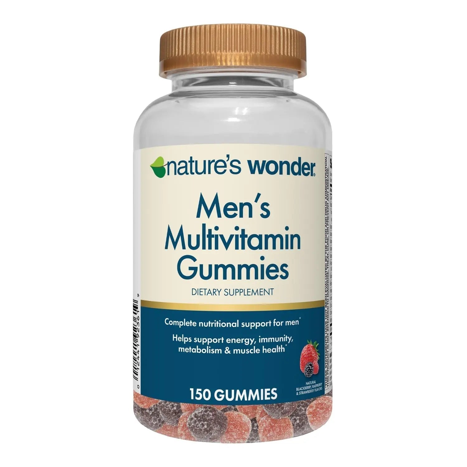 Nature's Wonder Men's Multivitamin Gummies, Supports Immune Health, Energy, Metabolism and Muscles with Vitamins A,C,D,B6,B12 Nature's WonderBuy Supplements Australia