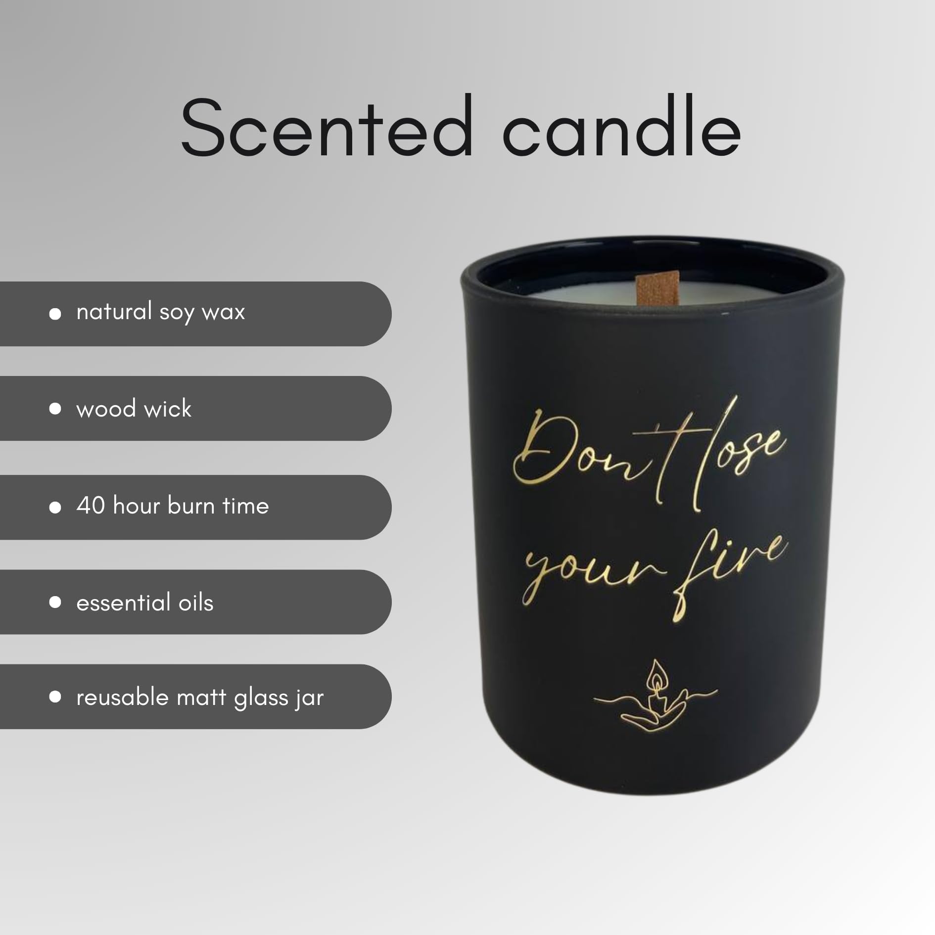 100% Natural Soy Wax Candle, Valentines Day Gifts for Women & Men, Candles for Home LomillaBuy Supplements Australia