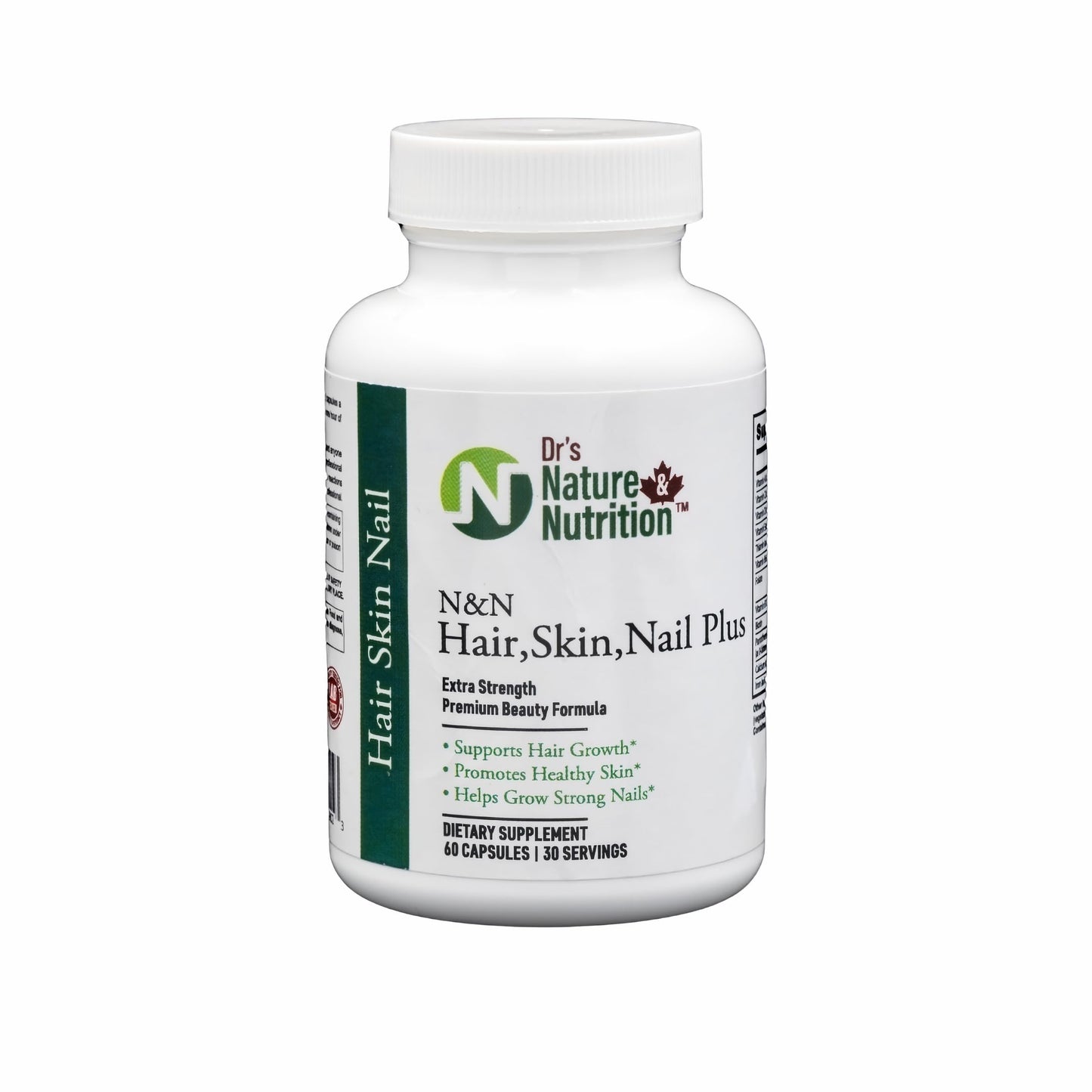 Dr's Nature & Nutrition Hair, Skin & Nail Plus Vitamin Supplement with Biotin 5000mcg, Bamboo Extract, Collagen Support - Extra Strength Beauty Supplement for Men and Women - 60 Capsules Dr's Nature & NutritionBuy Supplements Australia