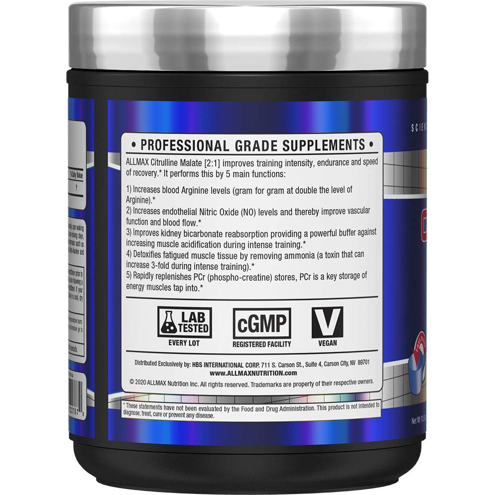 ALLMAX Essentials CITRULLINE MALATE 2:1 - 300 g Powder - Improves Endurance ALLMAX NutritionBuy Supplements Australia