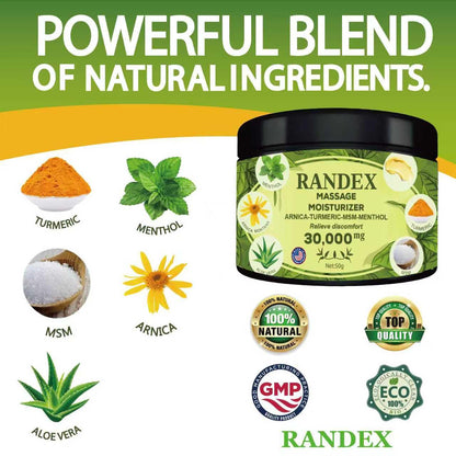 RANDEX 30000MG Organic Massage Moisturizer - Muscles,Joints,Knees, Shoulders,Body, Extra Strength- Natural RANDEXBuy Supplements Australia