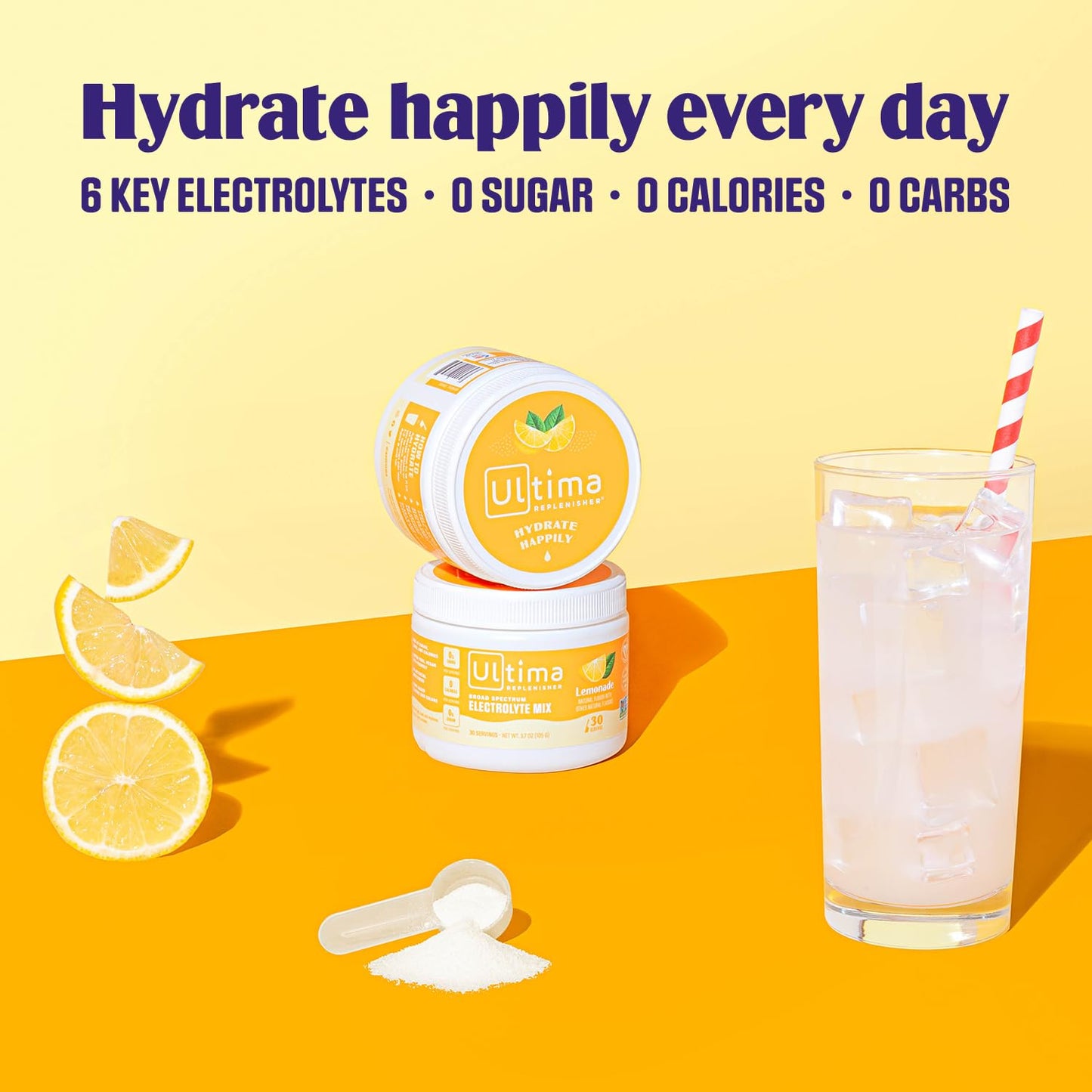 Ultima Replenisher Daily Electrolyte Drink Mix – Lemonade, 30 Servings – Hydration Powder Ultima ReplenisherBuy Supplements Australia