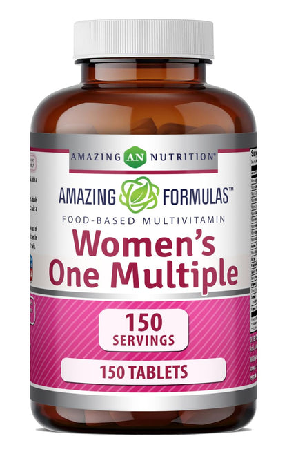 Amazing Formulas Women's One Multivitamin | Food Based | 150 Tablets, 5 Month Supply | Complete Blend of 40 Vitamins, Minerals & Probiotics Supplements | Non-GMO | Gluten-Free | Made in USA Amazing NutritionBuy Supplements Australia