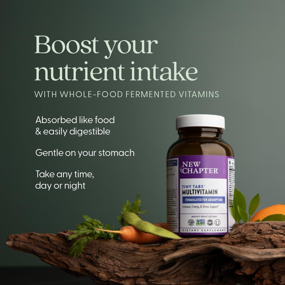 New Chapter Tiny Tabs Multivitamin with 20+ Nutrients for Immune, Cellular Energy & Stress Support, Including Vitamin D3 + B Vitamins, 192 Count New ChapterBuy Supplements Australia