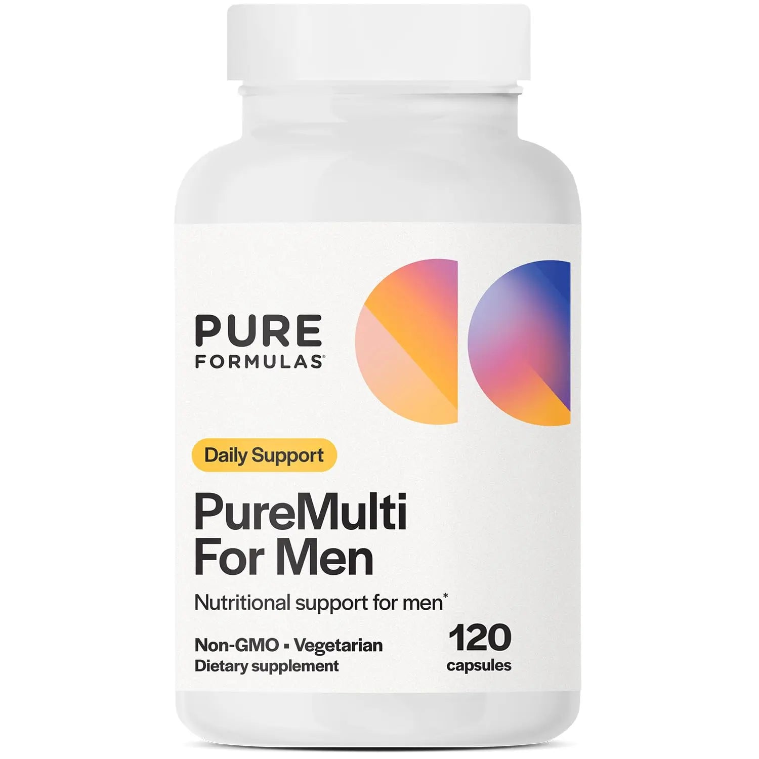 PureFormulas PureMulti for Men - Daily Comprehensive Multivitamin for Men's Health, Vitality, Energy, Focus, & Performance. Mens Vitamins A, C, D, E, & B12 PureFormulas