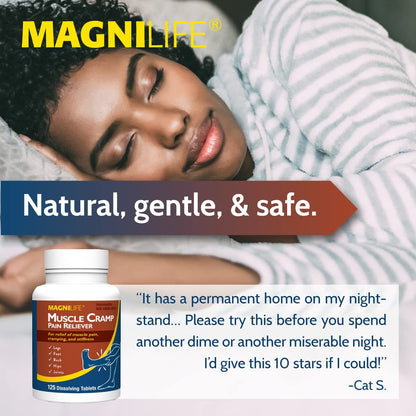 MagniLife Muscle Cramp Pain Relief Quick-Dissolve Tablets, 125 Count, Quinine-Free Homeopathic Medicine for Leg, Foot, Hip, Joint & Back Pain Relief, Helps Ease Muscle Ache, Cramping & Stiffness MagniLifeBuy Supplements Australia