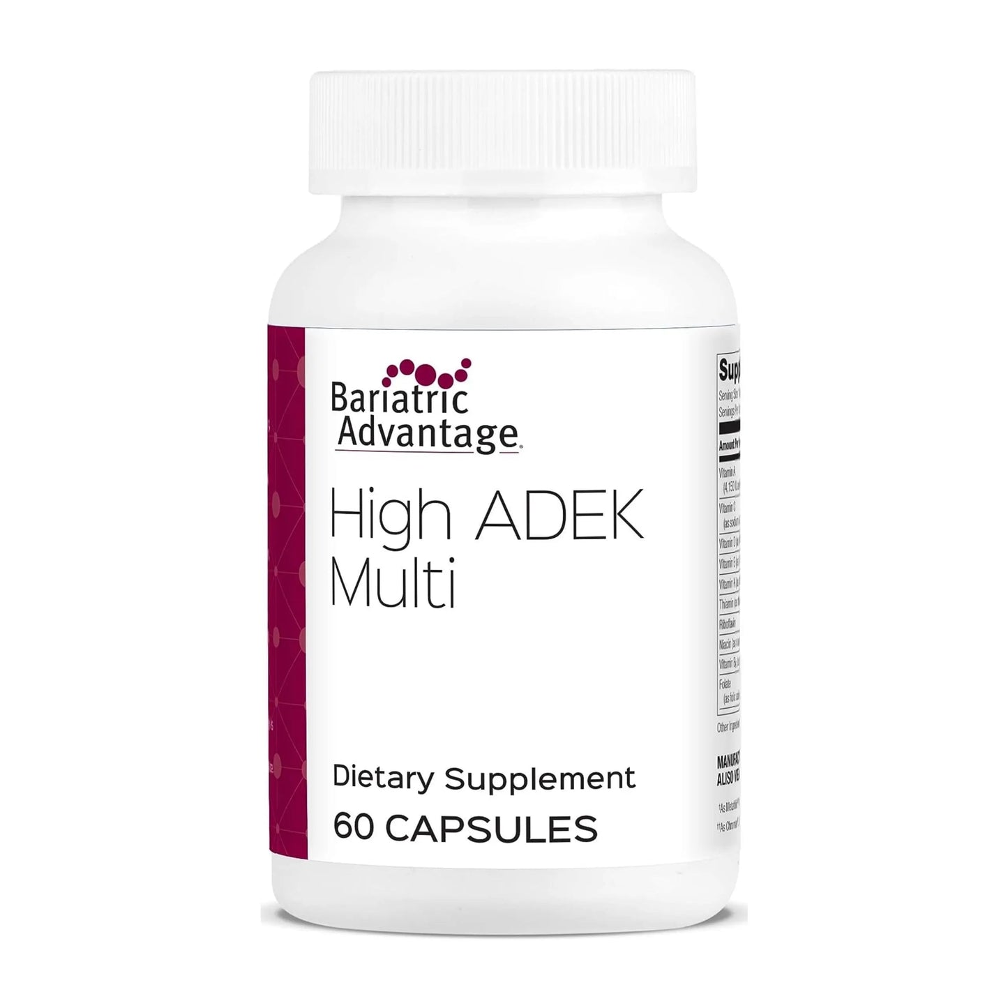 Bariatric Advantage High ADEK Multi - for Bariatric Surgery Patients - Multivitamin with Vitamins A, D, E, K & Trace Minerals Bariatric AdvantageBuy Supplements Australia