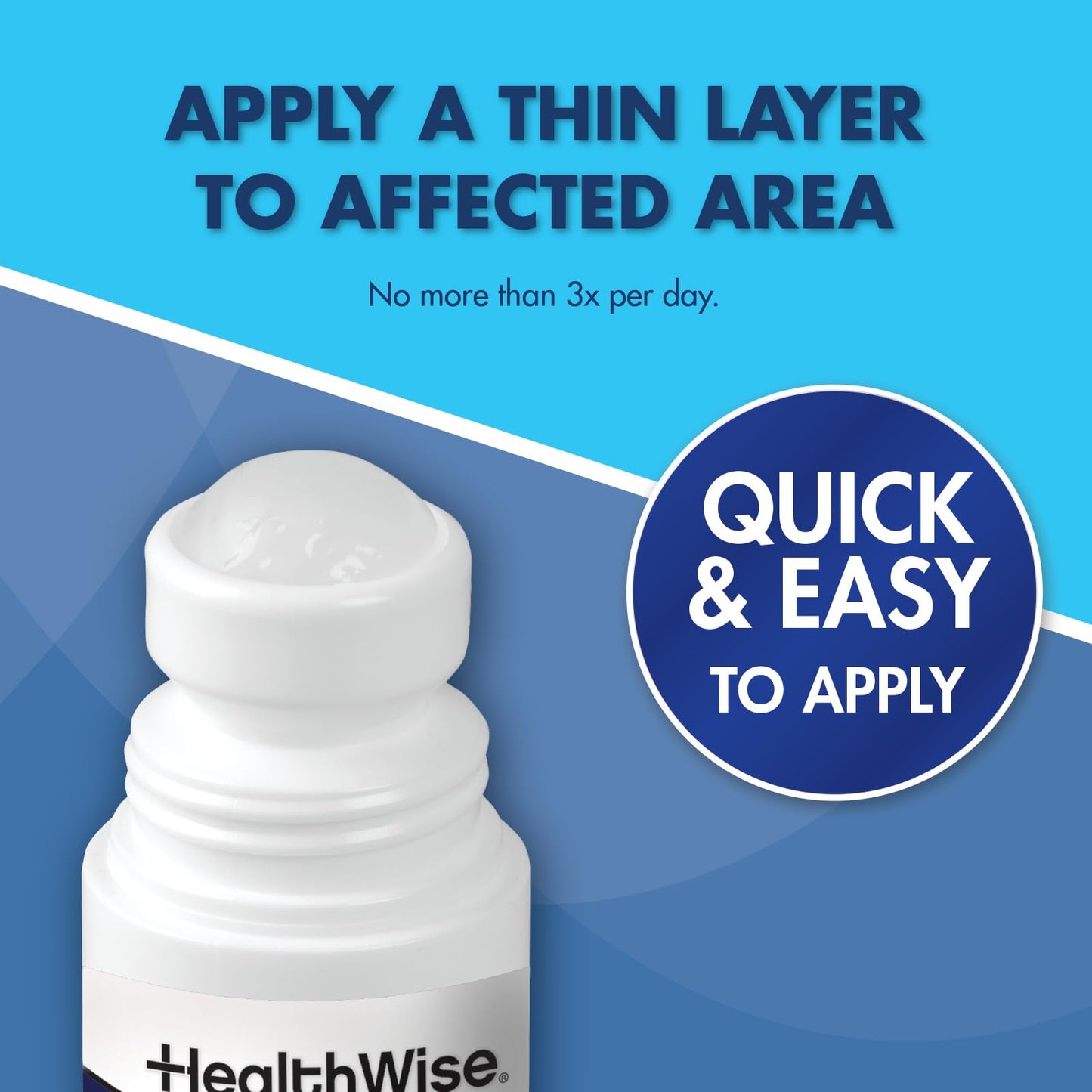 HealthWise 16% Menthol Roll-On | Cold Hot Sensation | Pain Relief Liquid | 2.5 oz. 73 mL | Non-Greasy Formula | Immediate Penetrating Action | Topical Analgesic HealthWiseBuy Supplements Australia
