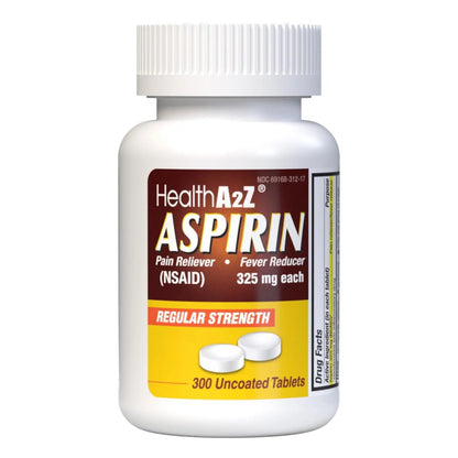 HealthA2Z® Aspirin 325mg | Uncoated Tablets |Original Strength | Pain Reliver | Fever Reducer | Compare to Bayer® Active Ingredients… (300 Counts) HealthA2ZBuy Supplements Australia