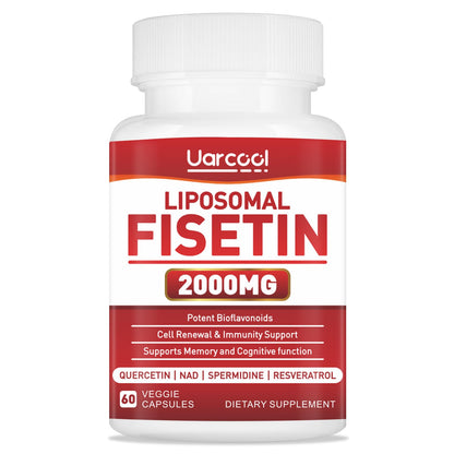 Uarcool Fisetin Supplement 2000mg for Healthy Aging and Longevity, Skin Health, Brain - Soy Free, Vegetarian - 60 Softgels UarcoolBuy Supplements Australia