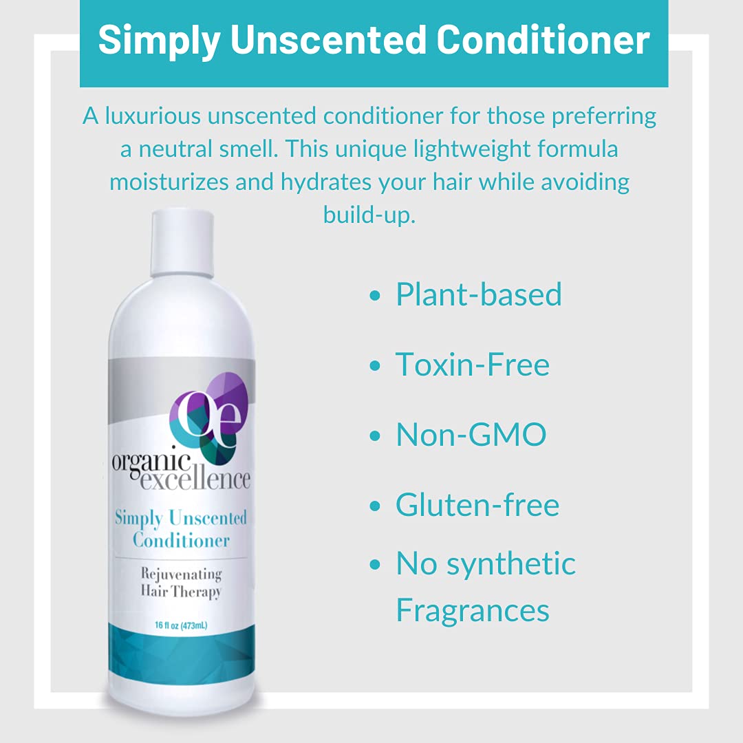 Organic Excellence Sulfate Free Conditioner - Fragrance, Gluten, Paraben Free, Color Safe. Organic Herb Extracts and Oils, Natural Hair Care for the Whole Family, 16 fl ounces (473 ml) Organic ExcellenceBuy Supplements Australia