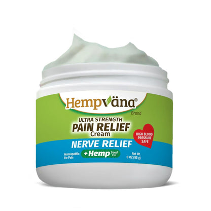 Hempvana Ultra-Strength Nerve Relief Cream w/100% Pure Hemp Seed Oil, AS SEEN ON TV, Relieves Nerve Pain, Shooting Pain, Joint Pain, Tingling, Muscle Cramps, Crawling Sensations, 3 oz Jar HempvanaBuy Supplements Australia