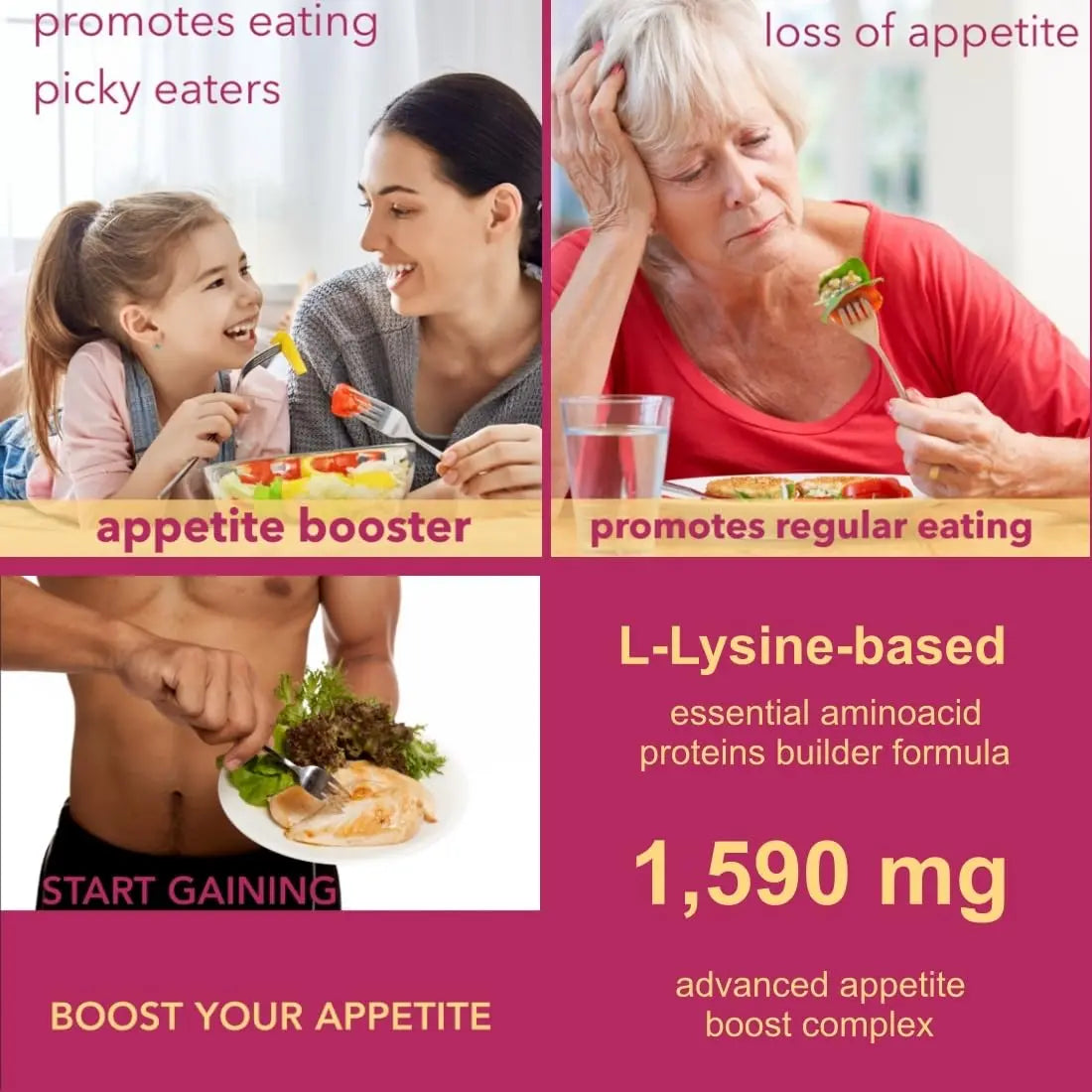 Holistic MD Gainer Gummies for Women Men Elderly and Kids | Clinically Studied Ingredients | 10 in 1 with L-Lysine Gentian Root Vitamin B | Holistic MD