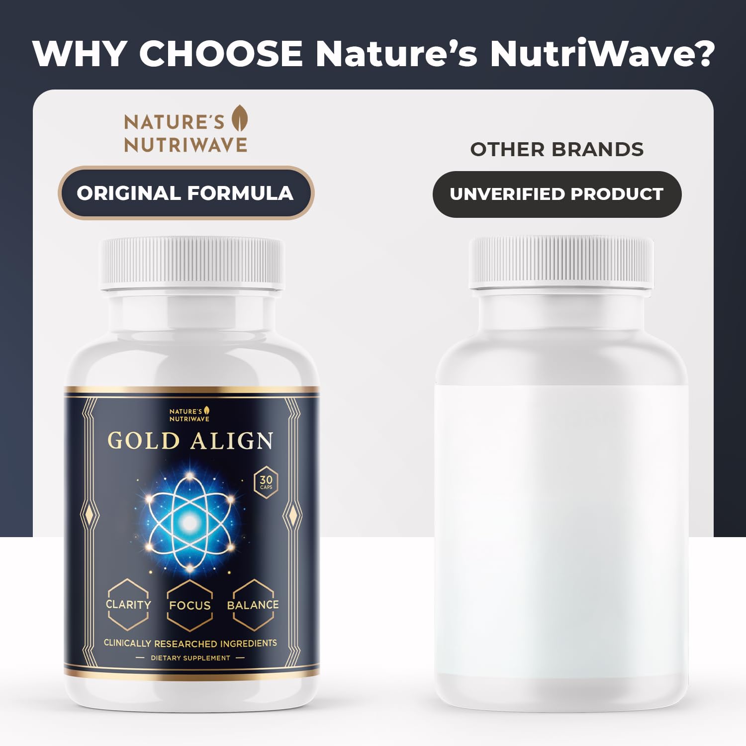 Gold Align - Holy Basil Capsules with Sage, Goldenseal, Monoatomic Gold - Herbal Supplement for Overall Health,100% Natural - Made in USA, Non-GMO, GMP-Certified - 30 Capsules, 1 Month Supply Nature’s NutriWaveBuy Supplements Australia