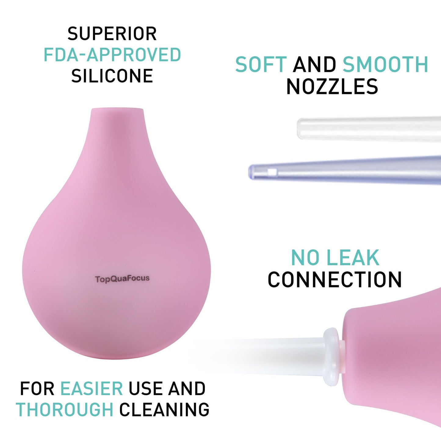 TopQuaFocus 8oz Enema Bulb Kit Anal and Vaginal Douche Bulb for Men Flushing System Enemas Silicone TopQuaFocusBuy Supplements Australia