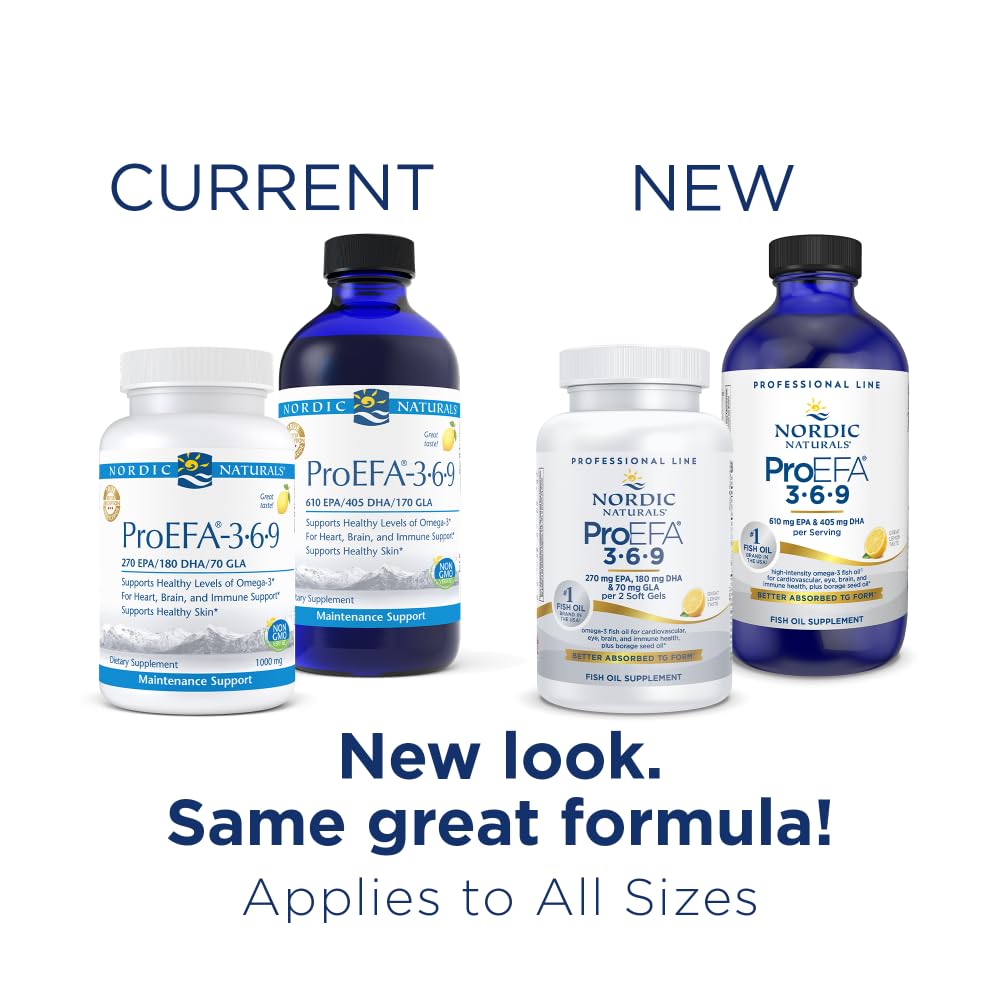 Nordic Naturals ProEFA 3-6-9, Lemon Flavor - 90 Soft Gels - 565 mg Omega-3 - EPA & DHA with Added GLA - Healthy Skin, Cognition, & Positive Mood - Non-GMO - 45 Servings Nordic NaturalsBuy Supplements Australia