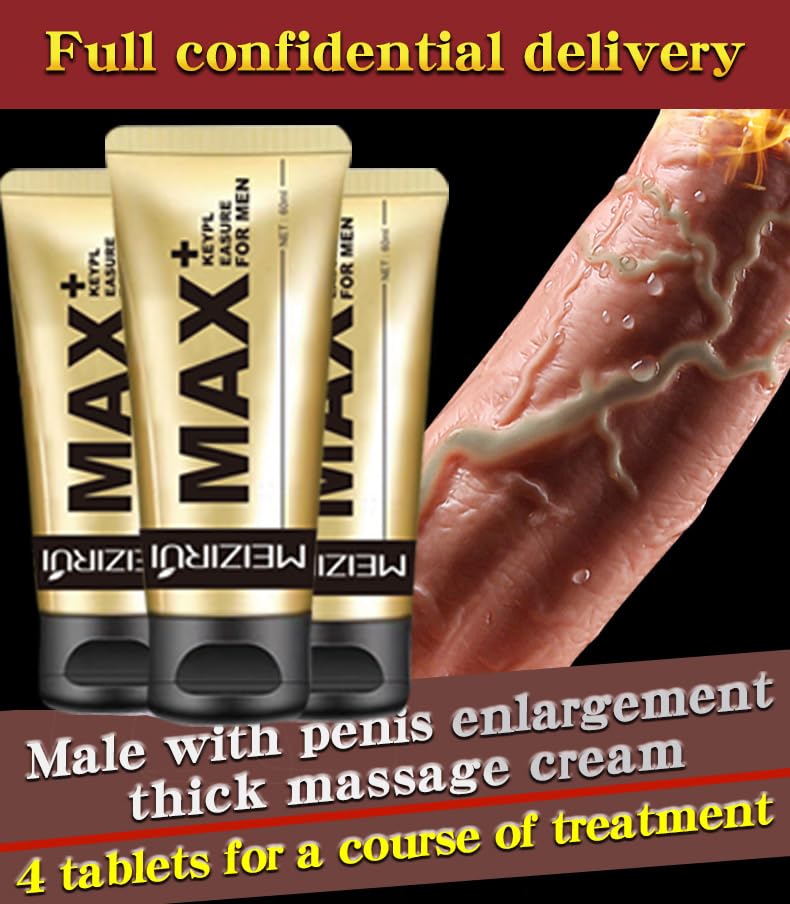 Max+ Extra Large Strength Enlargement Growth Gel for Man – Men's Power Massage Enlarger Cream with Natural Oil for Increase Size, Huge Thickness, Strength and Prolonged Performance (1) MEIZIRUIBuy Supplements Australia