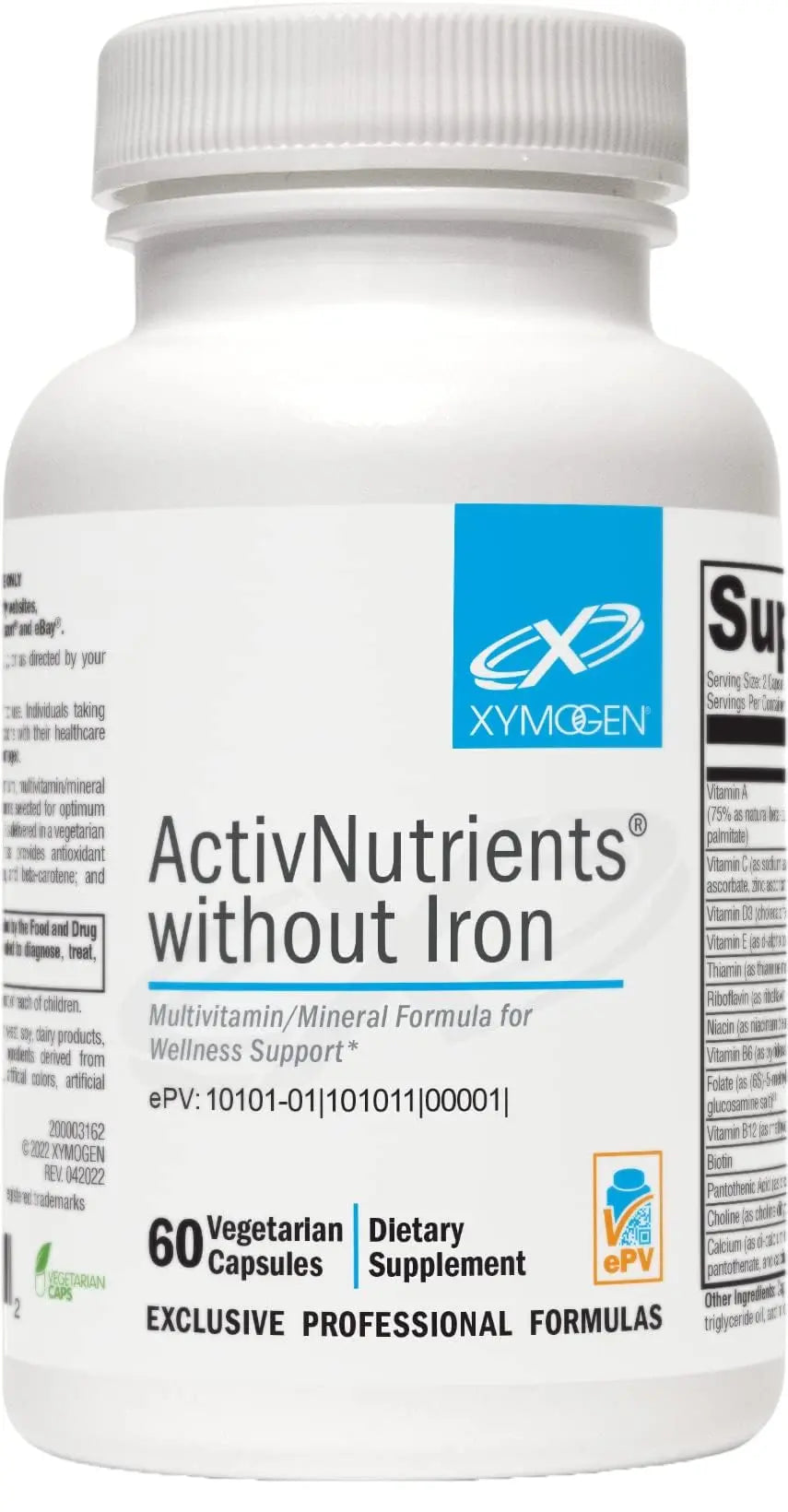 XYMOGEN ActivNutrients Without Iron - Multivitamin Multimineral for Wellness, Immune, Energy and Mood Support XYMOGENBuy Supplements Australia