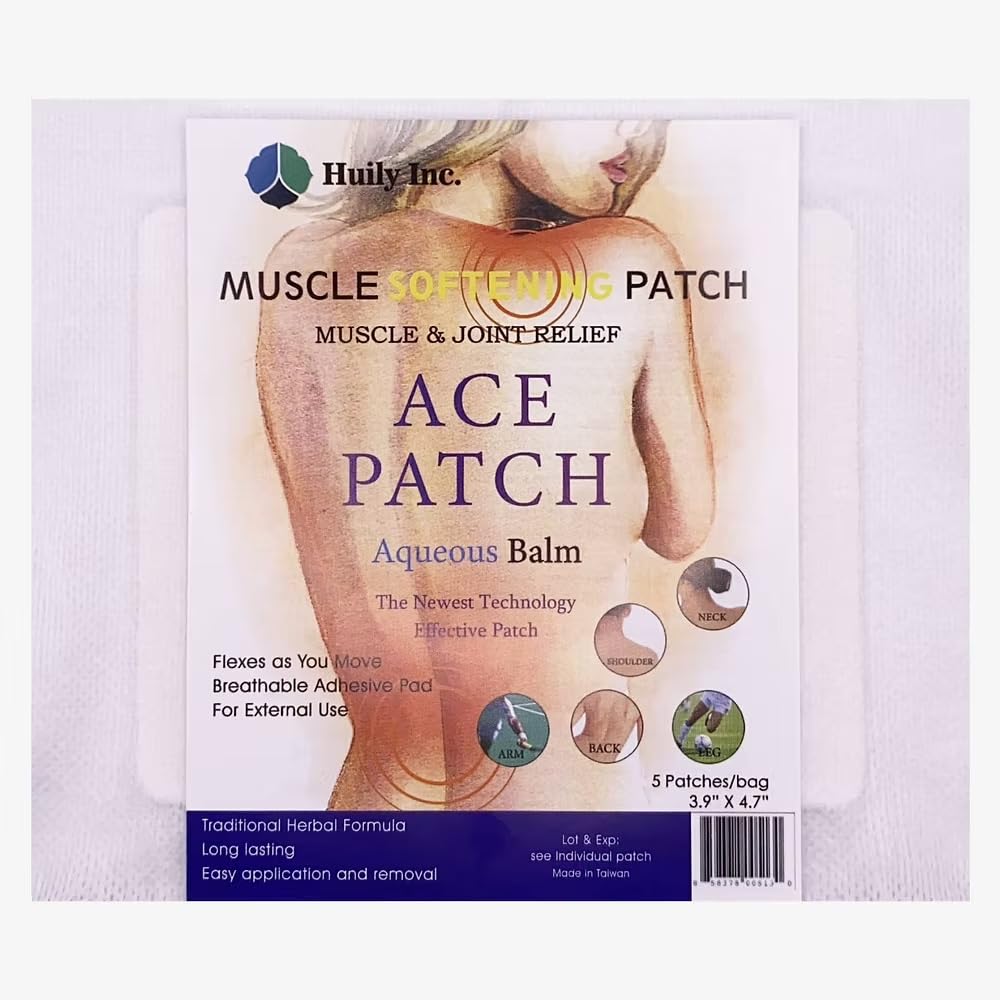 ACE Pain Relief Patch - Aqueous Balm 5 Count HuilyBuy Supplements Australia