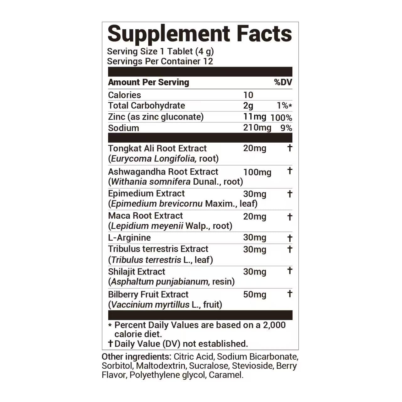 DrBioCare Peak Mode Core Vitality for Men 7-in-1 Effervescent Tablets | Tongkat Ali, Maca & L-Arginine，Ashwagandha, | Boost Stamina, Drive & Blood Flow for Good Performance | Berry Flavor 12 Tablets DrBioCareBuy Supplements Australia