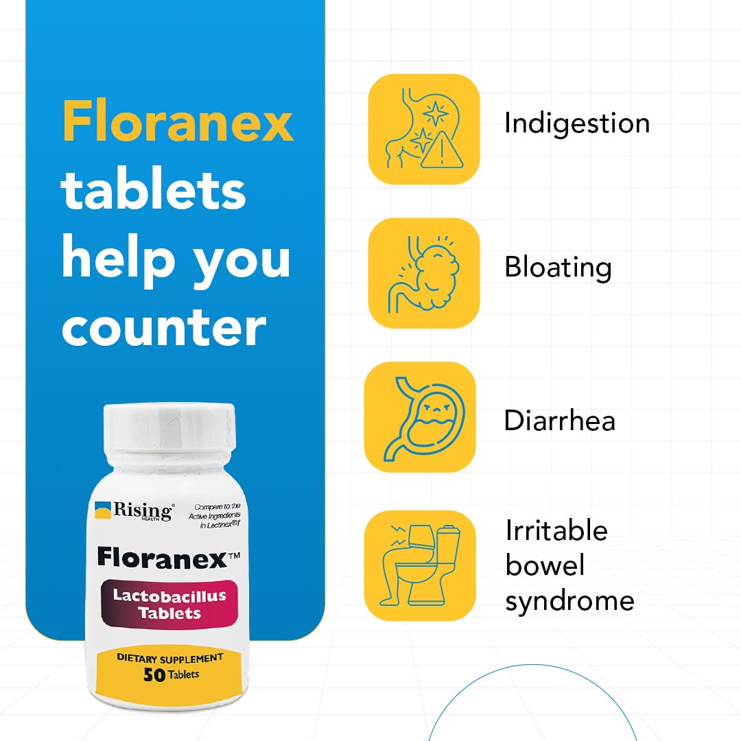 Rising Health - Floranex Tablets - Lactobacillus Probiotic Dietary Supplements - 50 Tablets RisingBuy Supplements Australia
