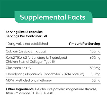 Best in Nature Bone Essense with Kolla2 (Type II Collagen) - Bone and Joint Health Supplement. (60 Count) Best in NatureBuy Supplements Australia