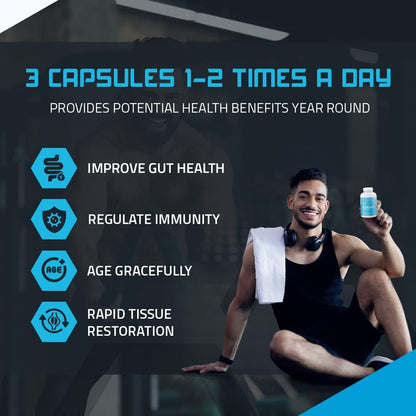 TBR Labs Pure Bovine Colostrum 180 Capsules - Antibiotic and Hormone Free - USA Source TBR LabsBuy Supplements Australia