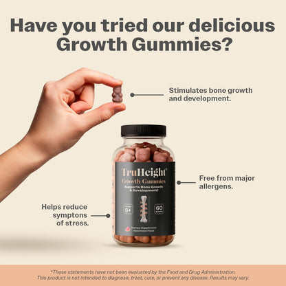 TruHeight Growth Gummies (Watermelon) Tall Nutrition for Natural Growth Supplement for Kids & Teens - Vitamin D, K, Calcium & Ashwagandha