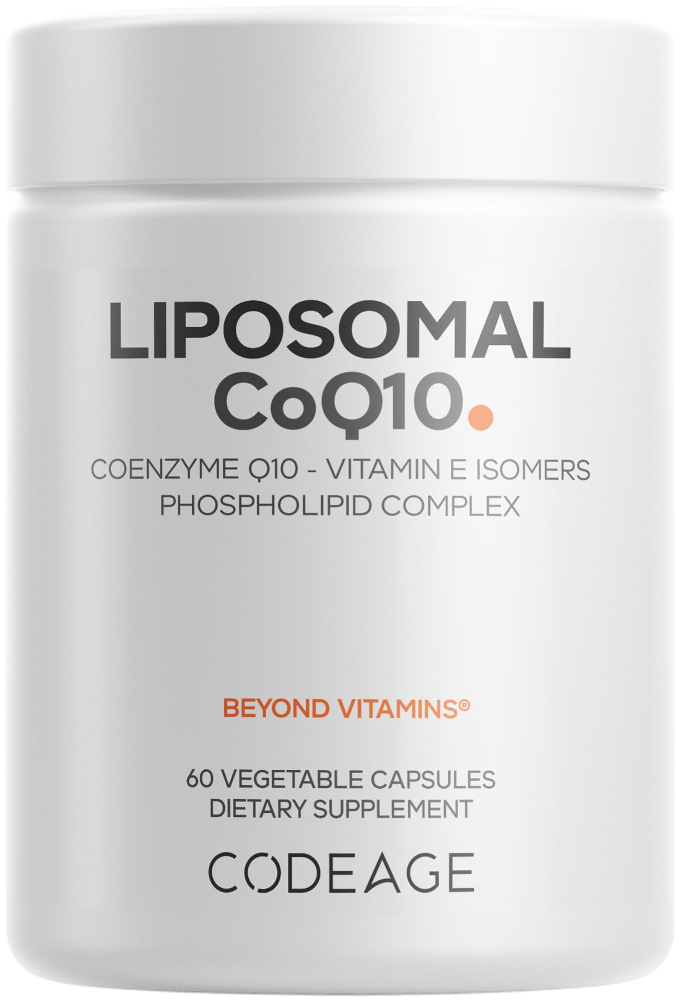 Codeage Liposomal CoQ10 Supplement - 125 mg Coenzyme Q10 with Vitamin E Isomers Tocopherols - 2-Month Supply - 1 Capsule Per Serving - Liposomal Delivery - Vegan, Non-GMO, Gluten-Free - 60 Capsules CodeageBuy Supplements Australia