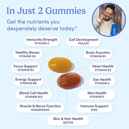 FIRST DAY Men’s Wellness Bundle with Multivitamins, Tribiotics & Calming Magnesium Gummies – Supports Nutrition, Immune & Digestive Health FIRST DAY