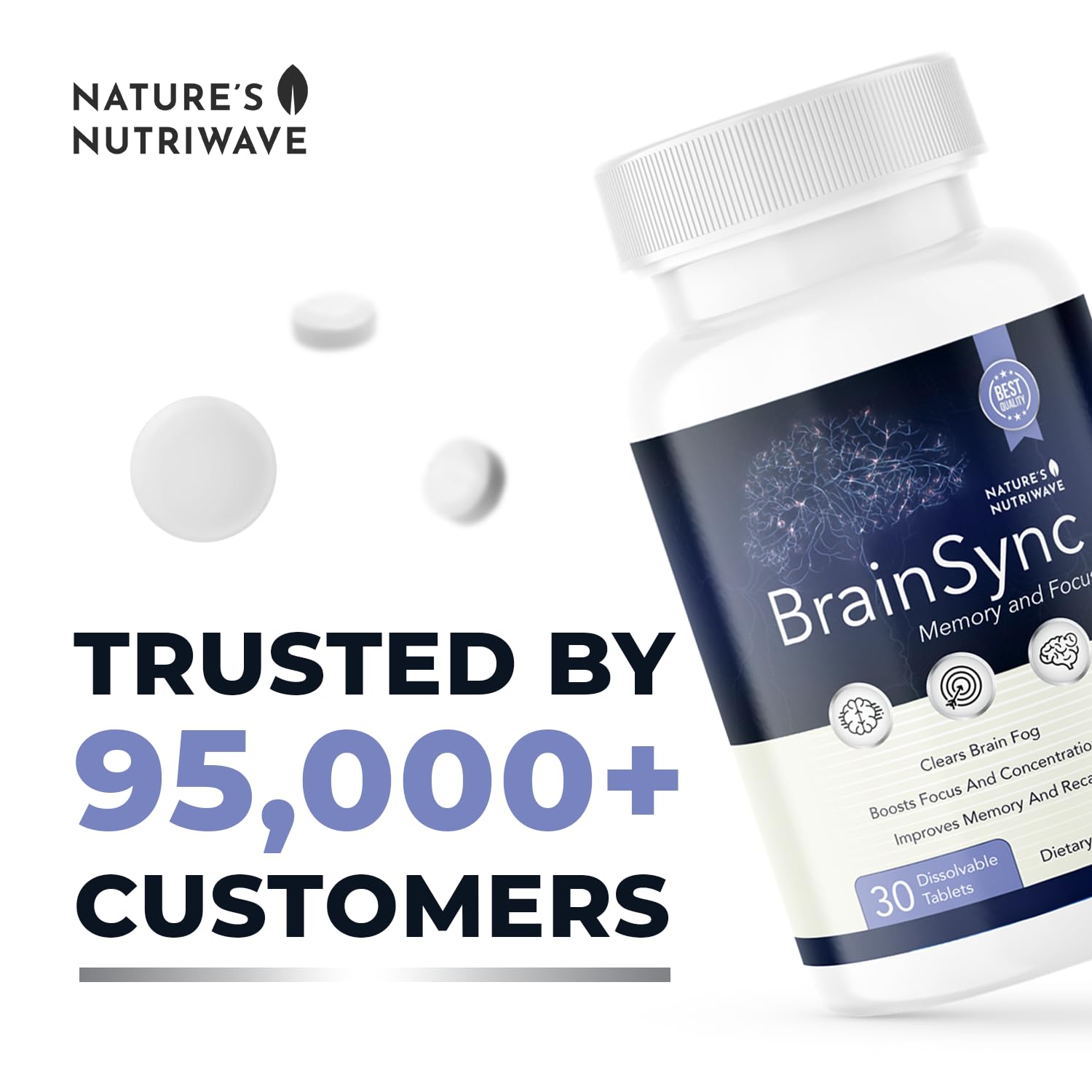 Nature’s NutriWave BrainSync Probiotic Supplement – Supports Daily Wellness & Gut-Brain Balance – 3.6 Billion CFU – 30 Dissolvable Tablets, 3 Month Supply Nature’s NutriWaveBuy Supplements Australia