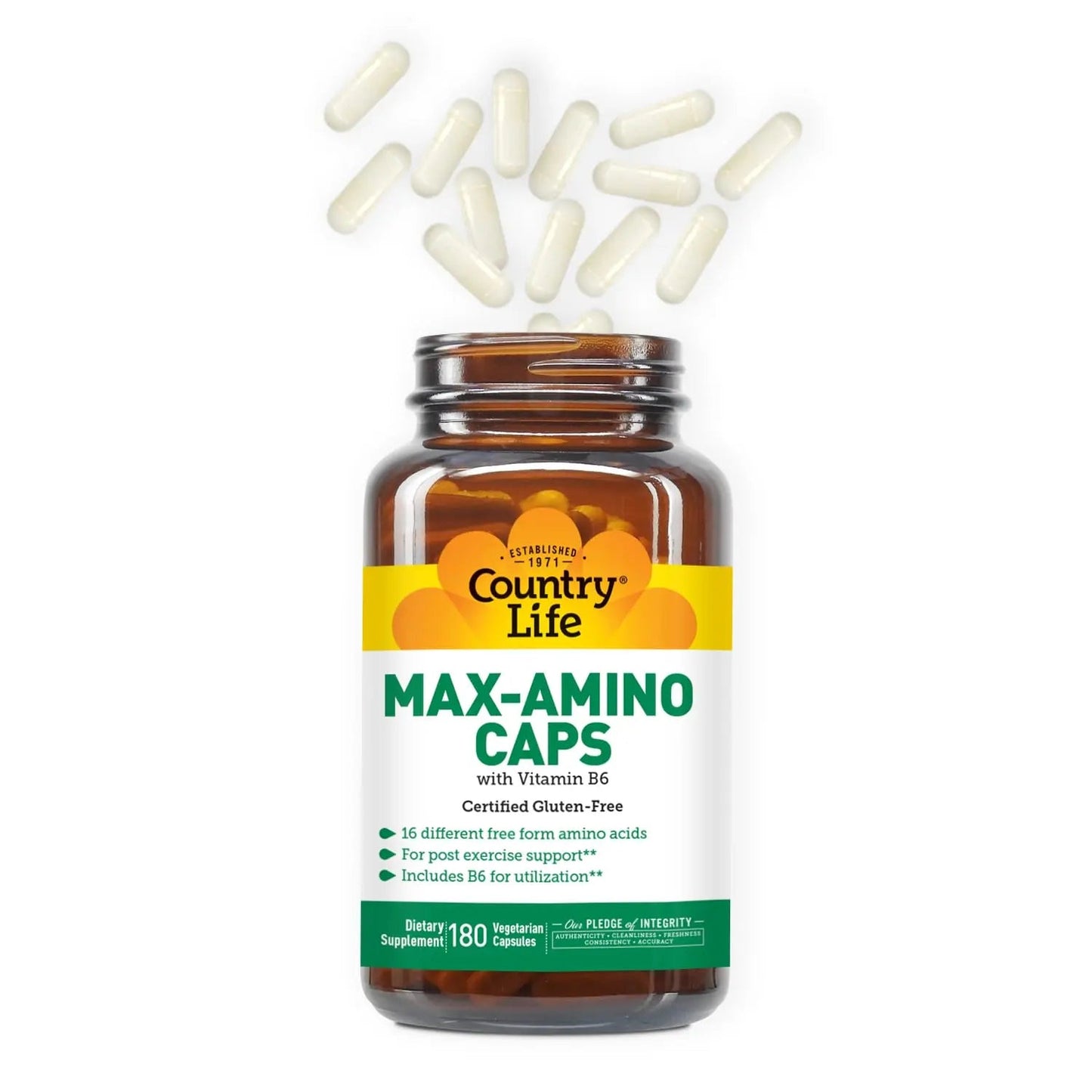 Country Life Maxi-Amino 16 Amino Acids 90 Capsules Gluten Free Country LifeBuy Supplements Australia