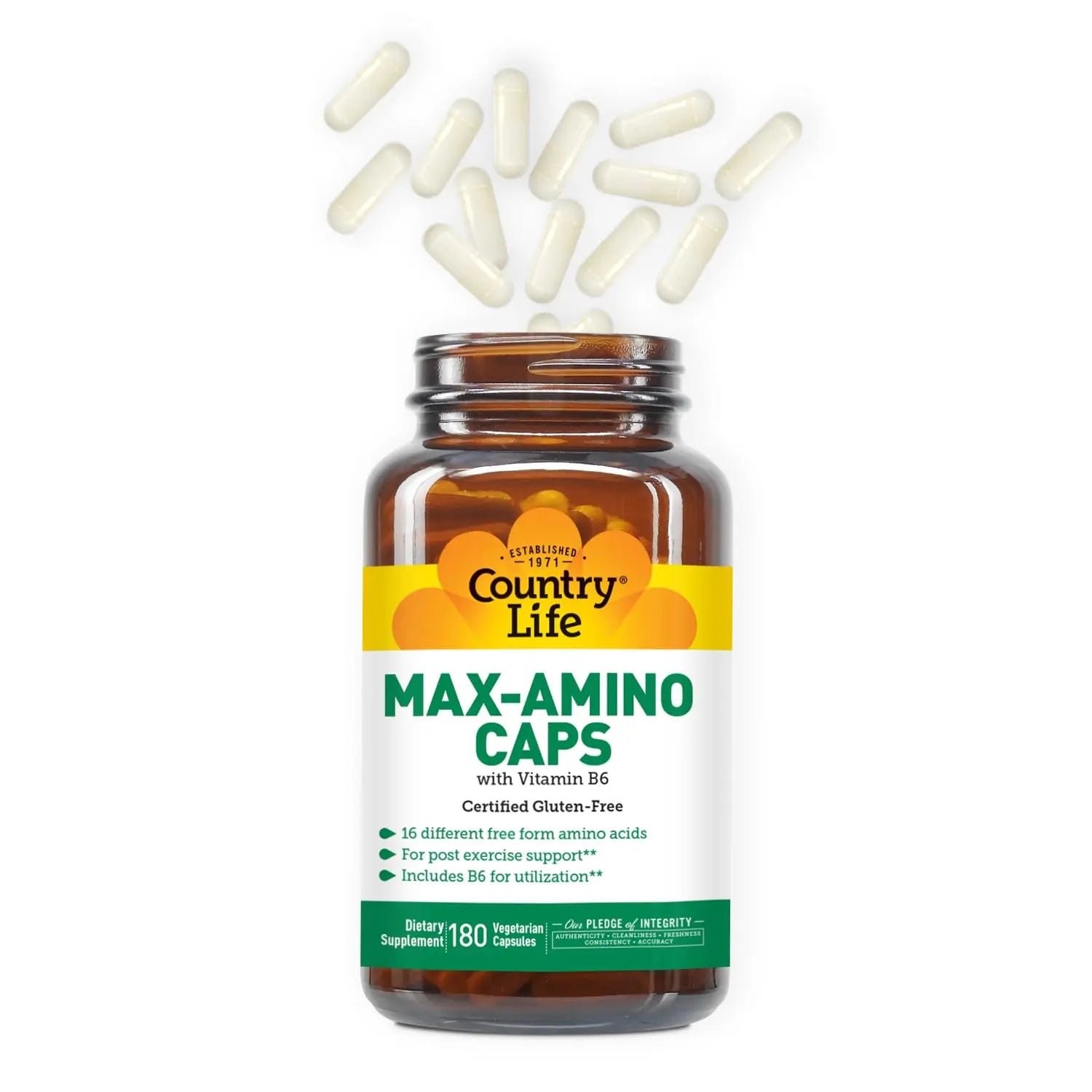 Country Life Maxi-Amino 16 Amino Acids 90 Capsules Gluten Free Country LifeBuy Supplements Australia