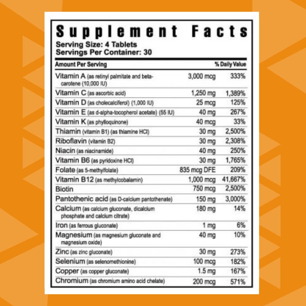Youngevity Beyond Tangy Tangerine 2.0 Multi-Vitamin & Mineral Complex - Made with Natural & Whole Foods | 160,000 ORAC | 120 Tablets | 1 Bottle YoungevityBuy Supplements Australia