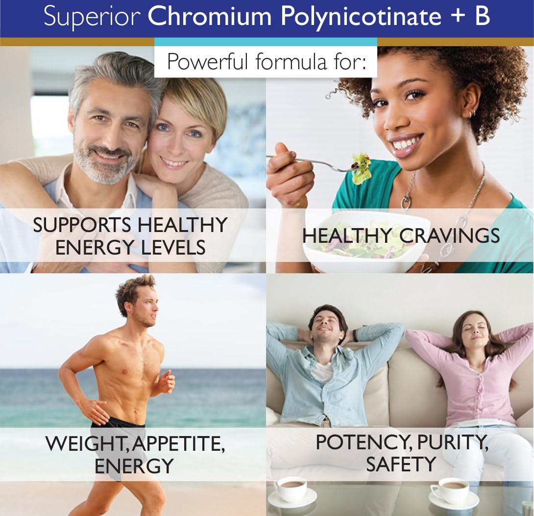 Pure Chromium Polynicotinate Supplement - Made in USA - 200mcg + Vitamin B3 for Optimal Superior LabsBuy Supplements Australia