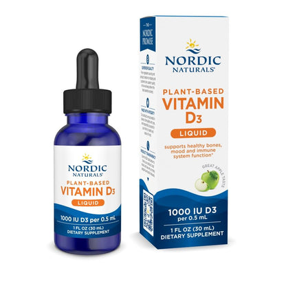 Nordic Naturals Plant-Based Vitamin D3 Liquid - 1 oz - 1000 IU Vitamin D3 - Healthy Bones, Mood & Immune System Function - Non-GMO, Vegan - 60 Servings Nordic NaturalsBuy Supplements Australia